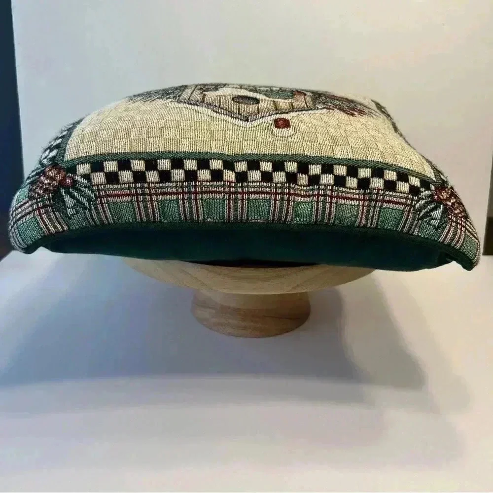 Debbie Mumm Cardinals Winter Tapestry Pillow 15 IN Snow Pine cones